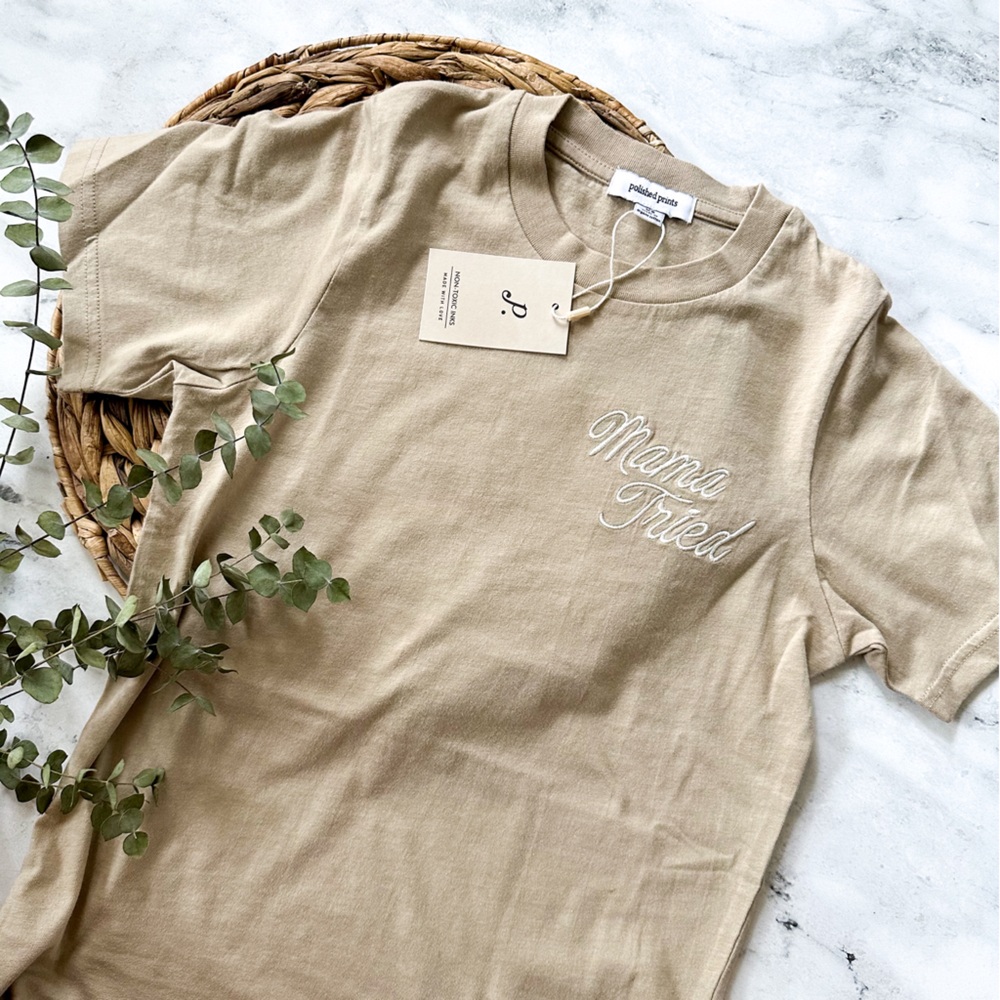 Polished Prints Womens 'Mama Tried' Fitted T-Shirt